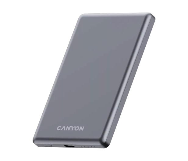 CANYON Powerbank OnPower 505 slim Magsafe 5000 mAh PD20W grafitowy - 1320620 - zdjęcie 2